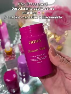 @Truly Beauty ‼️Descuento‼️😱👌🏻🌸✨ Unicorn Fruit Brightening and Smoothing Deodorant – Aluminum-Free, Fights Odor-Causing Bacteria with Papaya Enzymes & Mango Butter – Helps Fade Dark Underarm Discoloration – Removes Impurities & Dead Skin – Sweet Cotton Candy Scent