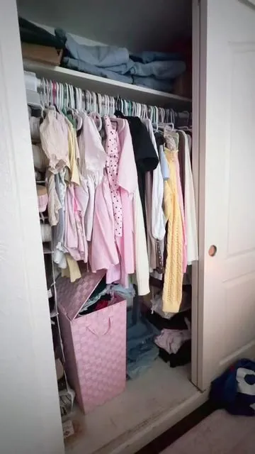 Perfect for storage clothes 🌸🧸#storage #roomorganization #room #closet #closetcleanout 