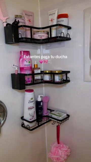 Son súper prácticos y les caben muchas cosas y lo mejor súper resistentes 🌸🫧💗🎀🤍
#showertok
#showerproducts #showershelves
#showercaddyorganizer
#bathroomorganization