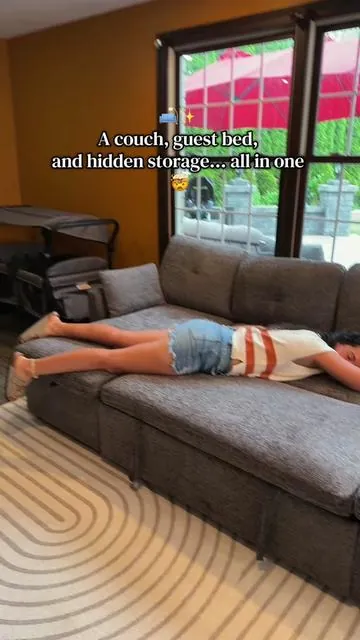 This is one of those purchases that just makes sense. 🛋️✨ A comfortable couch for everyday life, a pullout bed for guests, and hidden storage for all the extra blankets, pillows, and living room clutter. If you’re trying to make the most of your space, this might be one of the smartest furniture finds I’ve come across. 🤍🏡 #sleepersofa #livingroomideas #homefinds #smallspaceliving #furniturefinds 