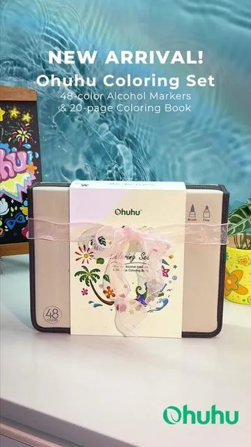 🎉 NEW ARRIVAL 🎉 Our new Ohuhu Coloring Set has arrived! Featuring 48 Honolulu B Alcohol Markers and a 20-page super cute coloring book, it's the perfect set for relaxing, coloring, and getting creative. We hope you'll love it! Don't miss the chance to grab yours during our 10th Birthday Sale. We'd also love to hear your feedback—your thoughts help us continue creating even better products for our community. Happy coloring! ✨ #Ohuhu #Ohuhucoloringset #coloring #ohuhumarkers #dealsforyoudays 