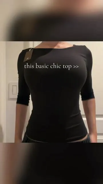 3/4 SLEEVE TOP ✨ #chic #basictop 