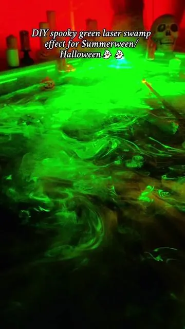If you need details on how to DIY spooky green laser swamp effect for Summerween/ Halloween👻👻, drop a comment.  What you need to do is get a laser swamp projector light from the link above👆, and prepare a low lying fog machine. #laserswamp #summerween #halloweendiy #spookyseason #dealsforyoudays 