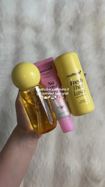 and theyre on sale 💗 medicube beat sun sweat odor bundle summer skin care tiktok shop #tiktokshopcreatorpicks #tiktokshopsummerturnup #DealsForYouDay #tiktokshopdealsforyou #medicube medicube best deodorant sunscreen spf 50 hair radiance body brightening glass skin buy with coupon maehni @medicube US Store @medicube global 