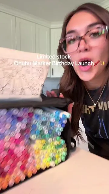 SOO EXCITING✨🤭 #ohuhumarkers #ohuhu #colortok #ohuhubrushmarkers #coloring 