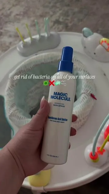 get rid of unwanted bacteria with just one spray!! It makes cleaning my baby’s stuff 100000x easier ✨ #marianaesquivels #TikTokCampaign #momessentials #ftm @Magic Molecule 