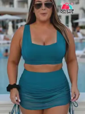 you try the built-in skirt swimsuit.#DealsForYouDays #SummerWins #thememorialdays #hannanikole #tummycontrol #plussizefashion #plussize #quickdry #bikini #swimsuit #vac #trip