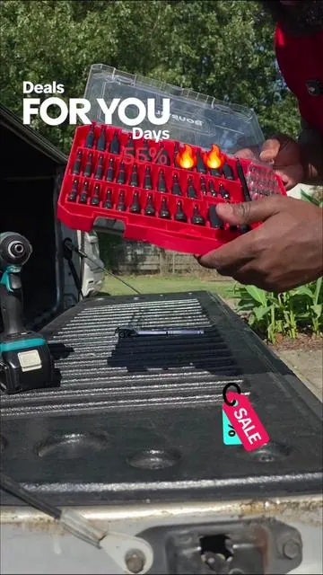 Bourvill 80 Pcs Magnetic Impact Nut Driver Set, Metric & SAE CR-V Steel, Wing Nut Driver & Universal Socket with 1/4" Quick-Change Extension, Red Storage Case for Drill & Impact Driver. #dealsforyoudays #tiktokshopcreatorpicks #tools #fathersday #TikTokShopDealsforYouDays 