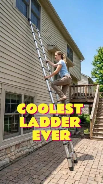The coolest ladder I’ve ever owned – lightweight, sturdy and so easy to use! #TelescopicLadder #HouseholdEssentials #ToolTok #DealsForYouDays #TikTokShopDealsforYouDays