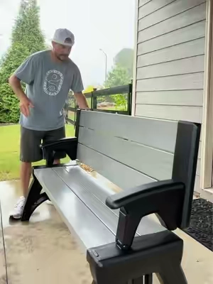 Whoever invented this deserves a raise. 👏 #convertabench #patiofurniture #outdoorfurniture #dealsforyoudays