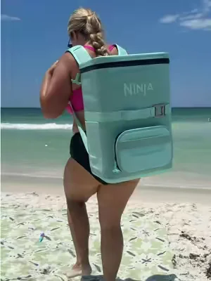 Ninja frost vault go 🌊☀️🧊🌴 must have for summer @Ninja Kitchen #ninjafrostvaultgo #backpackcooler #coolerwithdryzone #ninjacooler #tiktokshopcreatorpicks 