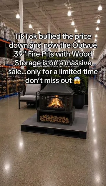 Outvue 39" Fire Pits with Wood Storage #SummerVibes 