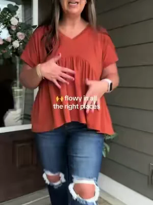 You know that shirt you reach for over and over again? This is it. 🤍✨ The fit is so flattering, drapes perfectly, and gives that effortless look while helping you feel confident and comfortable. Easy to dress up or keep casual, and it’s one of those tops that just works with everything. #TikTokShopFinds #FlatteringTop #MomStyle #EverydayOutfit #TikTokMadeMeBuyIt 