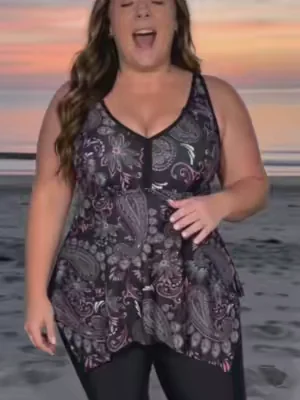 swimsuit that looks like a tank top.#DealsForYouDays #SummerWins #thememorialdays #hannanikole #tummycontrol #plussizefashion #quickdry #plussize #bikini #swimsuit #trip #vac