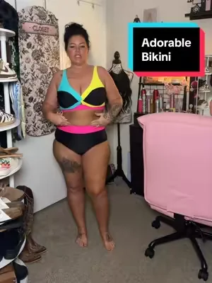 This high-waisted bikini set is such a confidence booster! 🌴☀️ The colorful design, supportive top, and flattering fit make it perfect for pool days, beach vacations, and soaking up the summer sun. @Aleumdr Fashion #DealsForYouDays #BeachStyle #PoolDayReady #Swimwear #BikiniSeason         