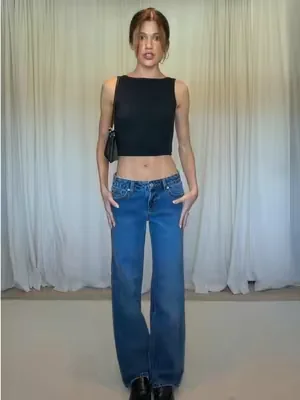 Would’ve paid more 🥹 @pacsun these are soo cute. I’m 5’7 wearing the size 24! #pacsun #jeantok #lowrisejeans 