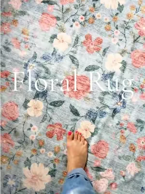 you can’t tell me this isn’t the most beautiful rug you’ve ever seen 🌸🌿 #rug #rugsoftiktok #arearug #washablerugs #dealsforyoudays 