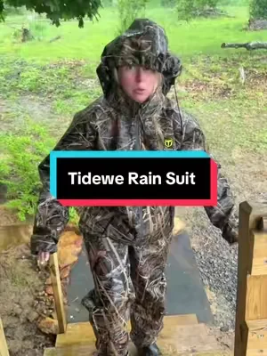 Stay dry with the TIDEWE lightweight rain suit @tideweofficial #rainjacket #rainsuit #outdoorsman #campingessentials #hunting 