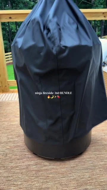 You can’t get the grill without the cover and this deal is insaneee 🤌🏼🔥✨ @Ninja Kitchen #ninjafireside360 #outdoorfirepit #porchinspo #outdoorliving #smokelessfirepit 