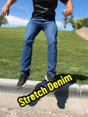 Denim that has a stretch that you can dress up and down #dealsforyoudays #tiktokshopcreatorpicks #summervibe #mensfashion #MottAndBowSummerDenim 