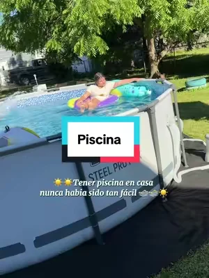 La forma más fácil de convertir tu patio en el lugar favorito de toda la familia Se arma mucho más rápido de lo que imaginas, incluye bomba de filtrado y tiene espacio de sobra para disfrutar todo el verano sin salir de casa #abovegroundpool#tiktokshopdealsforyouda ys #dealsforyoudays #summervibe #piscina 