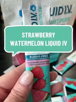 Sugar free strawberry watermelon is the perfect flavor for summer ☀️💦🍓🍉 @Liquid I.V. #dealsforyoudays #electrolytes #hydration 