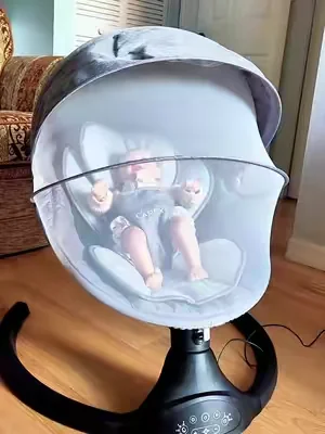 LAREX Baby Swing for Infants | Electric Bouncer for Babies, Portable Swing for Baby Boy Girl, Remote Control Indoor Baby Rocker with 5 Sway Speeds,1 Seat Positions, 10 Music and Bluetooth #babyswing #babybouncer #DealsForYouDays 