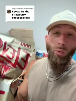 Replying to @Mack almost out of the strawberry cheesecake #creamyrice #fyp #bodybuilding 