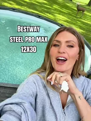EASY first time pool owner above ground pool 💦 No tools required for set up and the perfect size to easily maintain  12X30 size #pool #bestwaypool #DealsforYouDays #abovegroundpool 