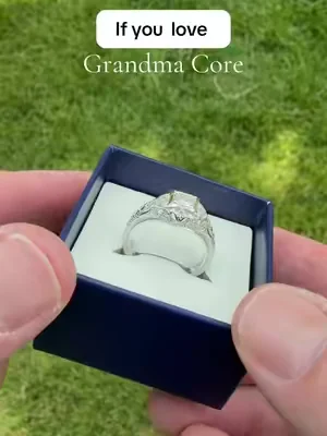 Have you loved that vintage five and the grandma Cora aesthetic @Metal Masters hase a carved silver cubic zirconia women’s vintage vibe women’s vintage retro engagement style ring #vintagefashion #retrovibes #grandmacore #womensjewelry #dealsforyoudays  