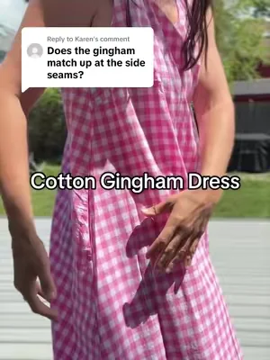 Replying to @Karen the cutest throw on and go gingham cotton dress for summer #cottondress #dresses #plaiddress #ginghamdress #maxidress