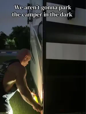 Using a magnetic light bar on the back of the camper whenever we have to park in the dark provides us with the visibility we need to make sure we get parked safely. Not to mention we can use it for so many other things! Like working on the camper or the truck.  #rvlife #camperlife #rvtips #fulltimervliving #dealsforyoudays 