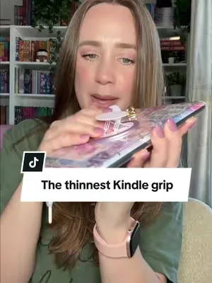 The Oh Snap magnetic design rotates and works as a grip and kickstand, and is so slim that it doesn’t add catch on anything.  #OhSnapGrip #PhoneAccessories #kindleaccessories  #kindlegrip #kindlestand