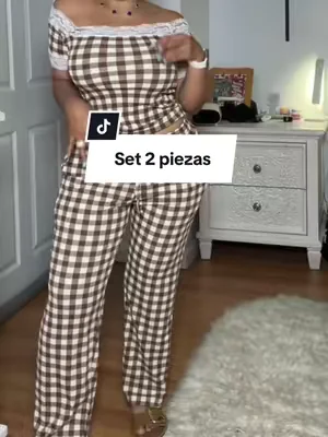 Set de 2 piezas pantalón cómodo #dealsforyoudays #2pieceset #casualoutfits #womenwear #summerwins 