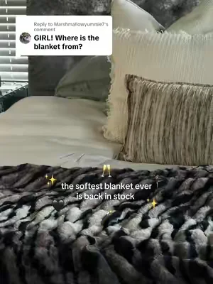 Replying to @Marshmallowyummie7 im always getting compliments on my bedding. I’ve linked the blanket 🖤🥂  #bedding #comfrtblanket #dealsforyoudays #summerwins #tiktokshopcreatorpicks 