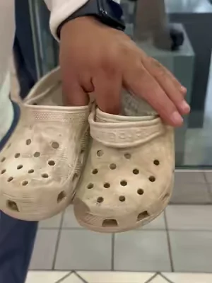 Can Shoelada clean my supporter’s Crocs? #shoedoc #shoelada #shoecleaner #150bucks #crocs