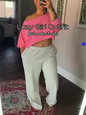 Perfect for lounge or gym. #womensclothing #lazyoutfit #offshoulder 