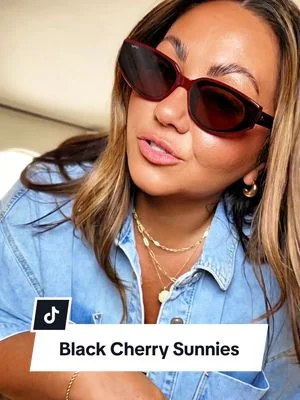 & black cherry sunnies are a must this summer 🍒 @WMP Eyewear  #sunglasses #sunnies #cateyesunglassses #blackcherry #tiktokshopcreatorpicks 