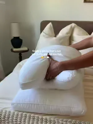 2 pack☁️ took so long to make pillows that stay fluffy and flat! #pillow #hotelpillows #utopia #tiktokshopcreatorpicks #sleep 