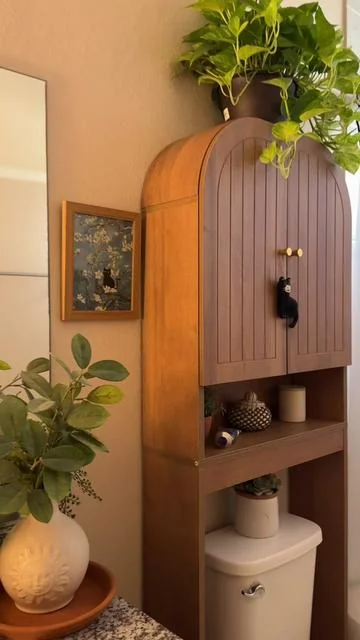absolutely in love with this!!! painting the walls next 💅#storage #bathroom #home #decor 