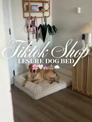 Lesure dog bed 🌸🤍💒🧘🏼‍♀️☁️#fyp #lesurepet #dogbed #dogbeds #petbed 