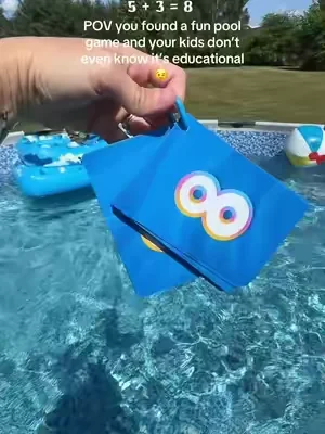 Keeping it fun with math and swimming #pool #swim #swimming #game #Summer 