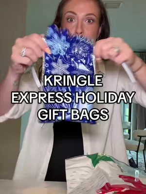 wrapping made easy 🤭 #kringleexpress #holidaygiftbags #christmasinjuly #tiktokshopcreatorpicks #dealsforyoudays 