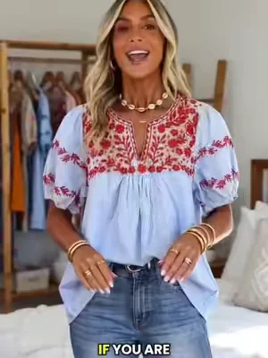 Summer 2 colors embroidery blouses!#DealsForYouDays #outfitinspo #OOTD #boutiqueclothing #top 