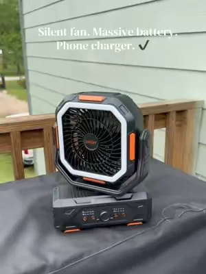 This thing has an insane battery life and an incredible airflow to keep you cool this summer!  #fan #ogery #summeressentials #dealsforyoudays 