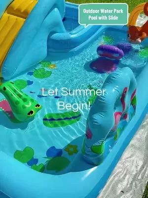 Intex Inflatable Kids Dinosaur Play Center Outdoor Water Park Pool with Slide #DealsForYouDays #summervibes #SummerWins #inflatable #kidspool @Spreetail 