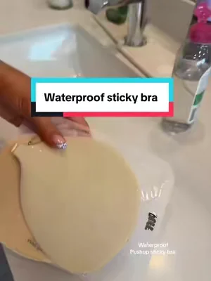This Pushup sticky bra is not only waterproof but keeps its stick with replacement parts! #stickybra #waterproofbra #pasties #pushupbra #dealsforyoudays @Puff Official 