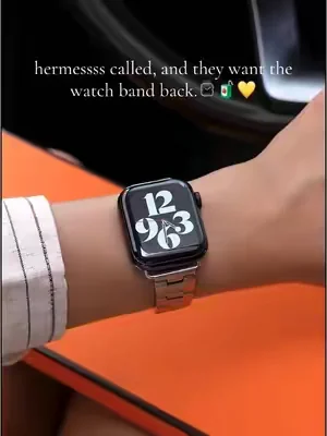 This classy hermesss-inspired band makes the whole wrist look more elevated.#watchband#missair #iwatch#fyp#TikTokShopDealsforYouDays#SummerWins#wristband#DealsForYouDays#gold#silver#affordable#tiktokmademebuyit #bracelet