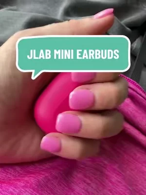 These mini earbuds have smaller earbuds and a smaller case but all the cute colors sell out fast 🎧 @JLab #earbuds #miniearbuds #dealsforyoudays 