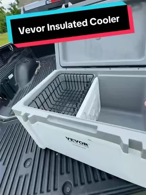 The 52 quart Vevor insulated cooler. @VEVOR Store #cooler #colddrinks #camping #dealsforyoudays #coolers 